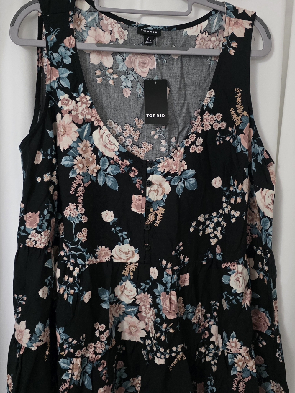 Torrid SZ 0 Challis Tiered Waist Tank